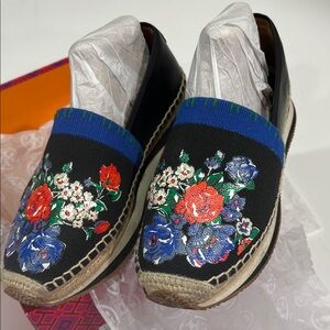 Tory Burch Navy Slip-On Espadrilla